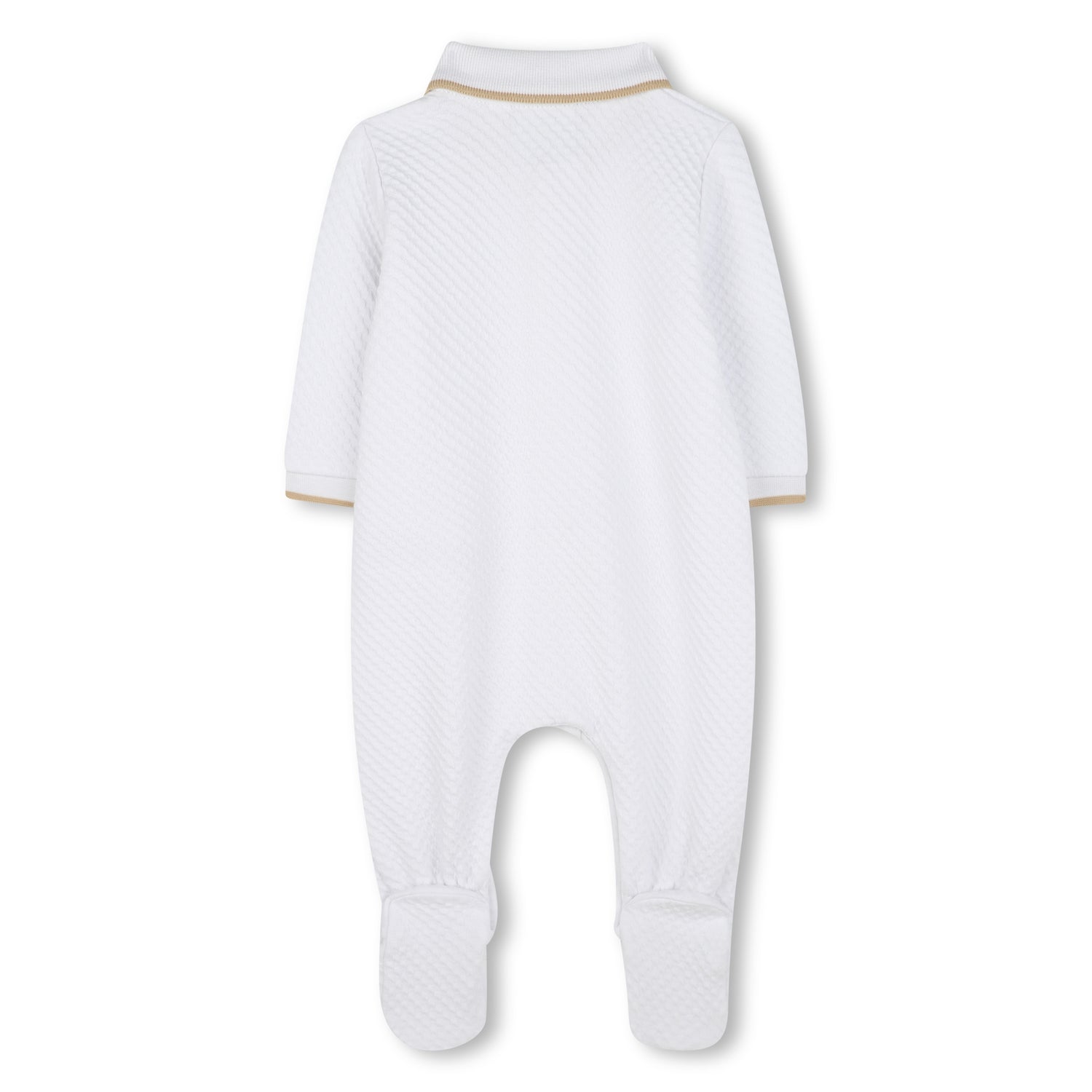 Organic Cotton Baby Pyjamas with Striped Polo Collar