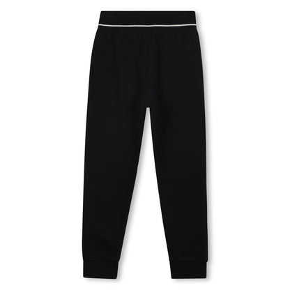 Brushed Fleece Jogging Bottoms with Contrasting Waist Stripe