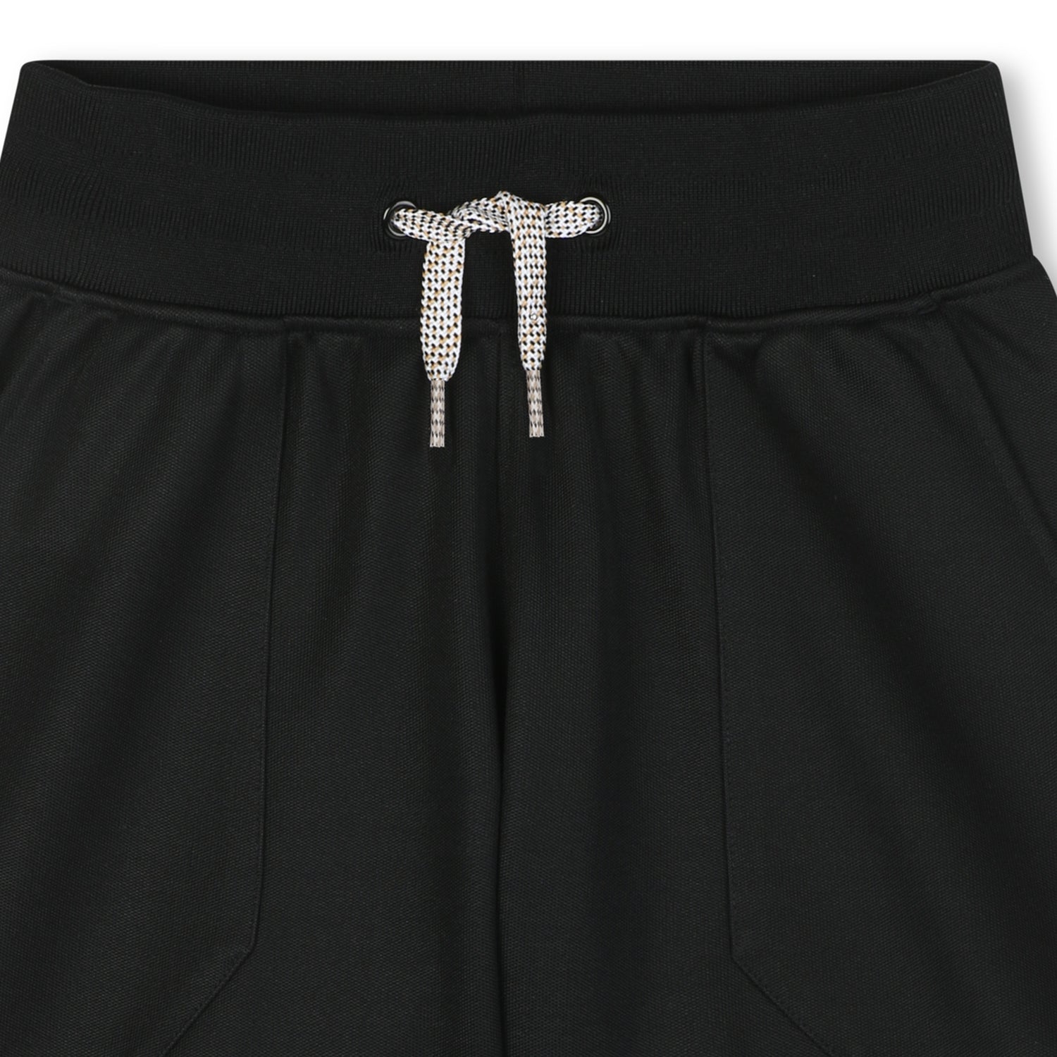 Cotton Piqué Jogging Shorts with Patch Pockets and Logo Details