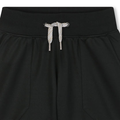 Cotton Piqué Jogging Shorts with Patch Pockets and Logo Details