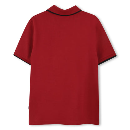 Classic Red Cotton Polo Shirt for Boys