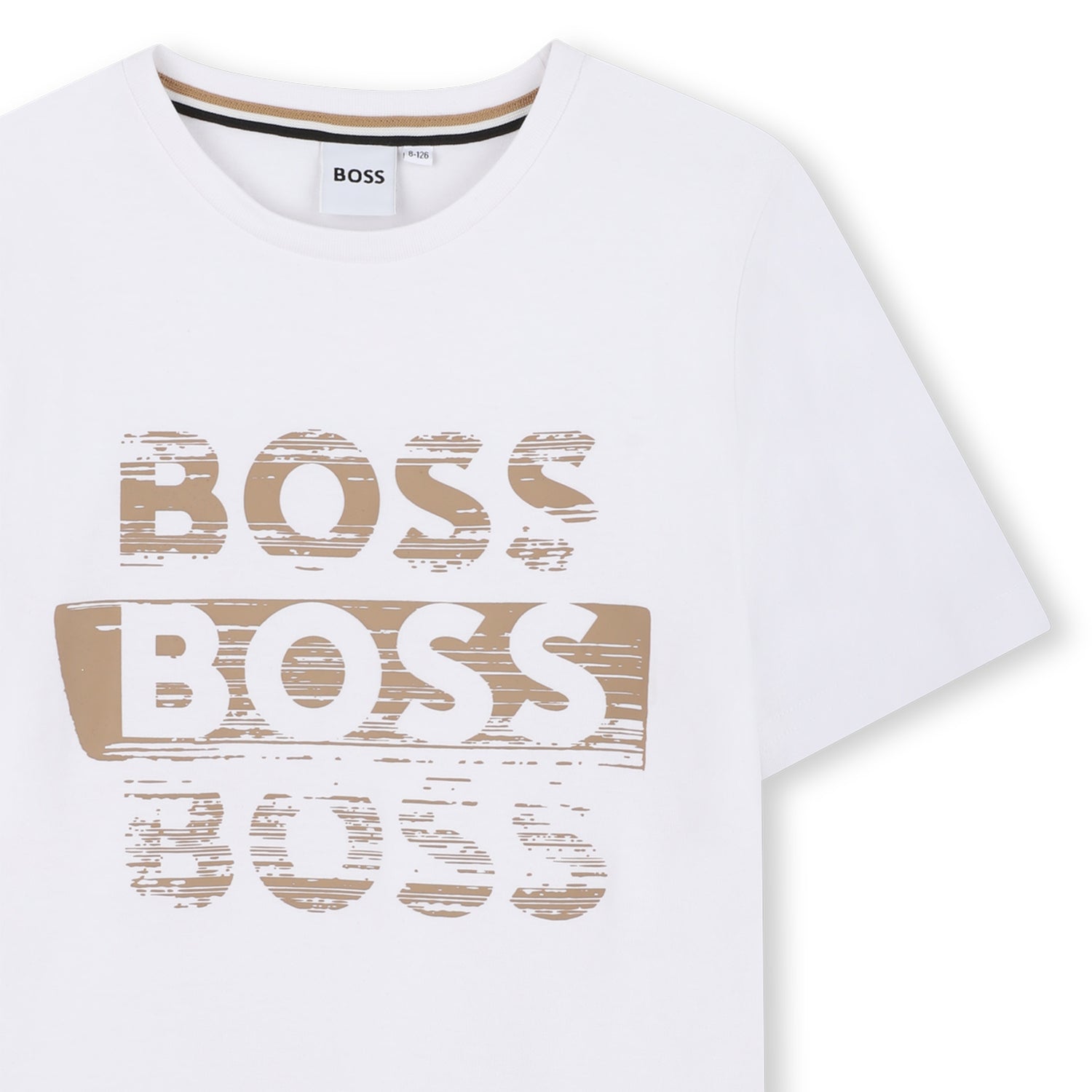 Cotton Jersey Short Sleeve T-Shirt with Fancy Logo Print
