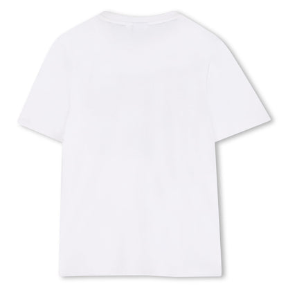 Cotton Jersey Short Sleeve T-Shirt with Monogram Print and Logo