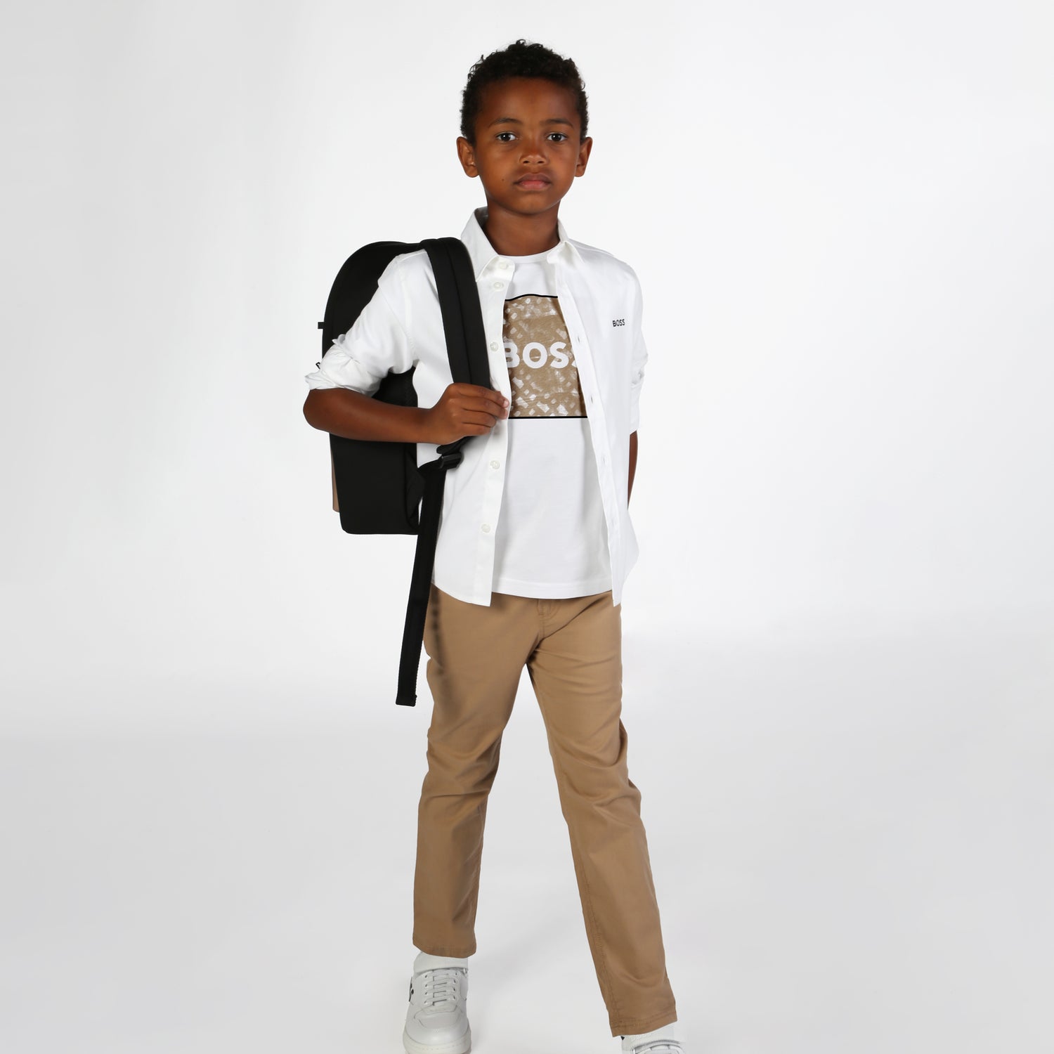 Cotton Jersey Short Sleeve T-Shirt with Monogram Print and Logo