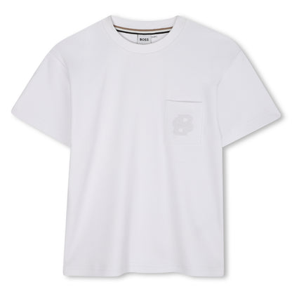 Cotton Interlock Short Sleeve T-Shirt with Embroidered Pocket Detail