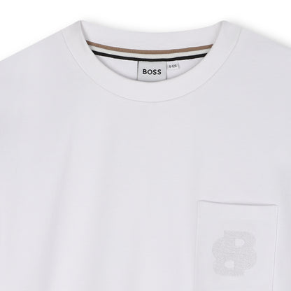 Cotton Interlock Short Sleeve T-Shirt with Embroidered Pocket Detail