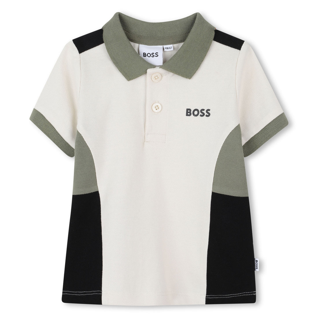 Colourblock Cotton Polo Shirt for Boys