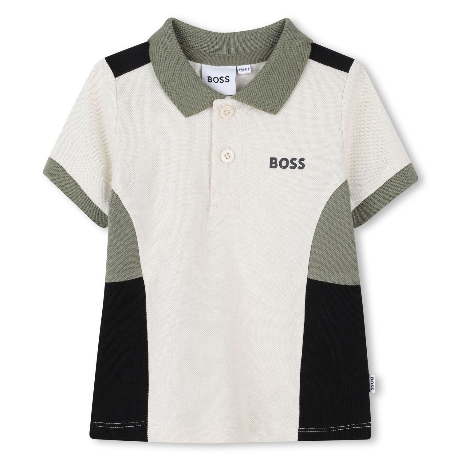 Colourblock Cotton Polo Shirt for Boys
