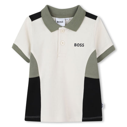 Colourblock Cotton Polo Shirt for Boys