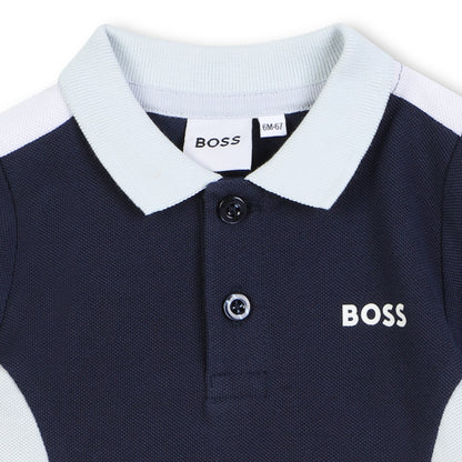 Colourblock Cotton Polo Shirt for Boys