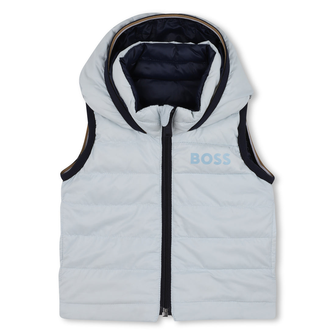 Reversible Quilted Hooded Gilet for Boys