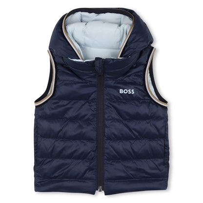 Reversible Quilted Hooded Gilet for Boys