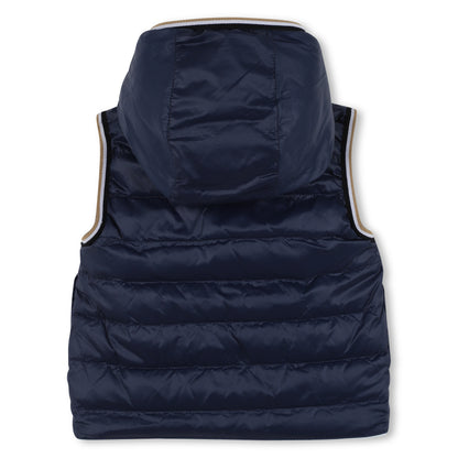 Reversible Quilted Hooded Gilet for Boys