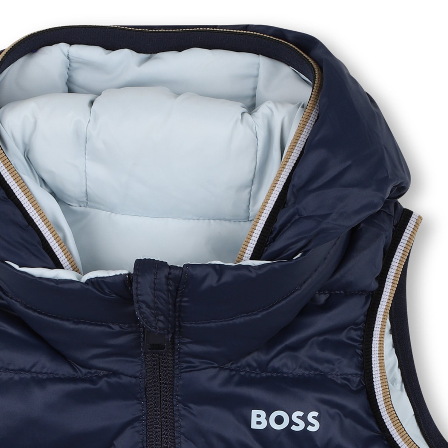 Reversible Quilted Hooded Gilet for Boys