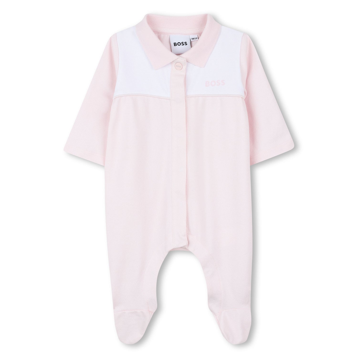Organic Cotton Pyjamas with Polo Collar and Logo Print