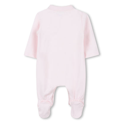 Organic Cotton Pyjamas with Polo Collar and Logo Print