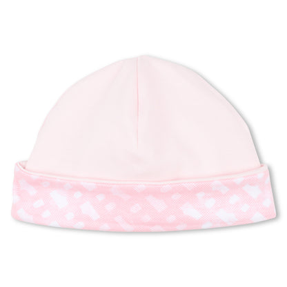 Baby Sleepsuit and Hat Set in Soft Pink