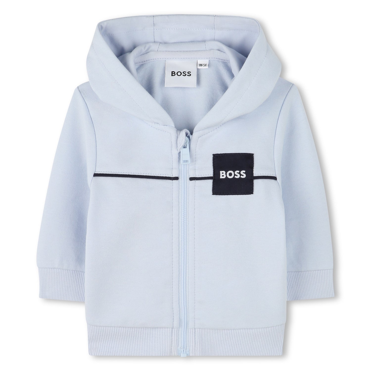 Baby boys light blue hoodie, trousers and long sleeve T-shirt set