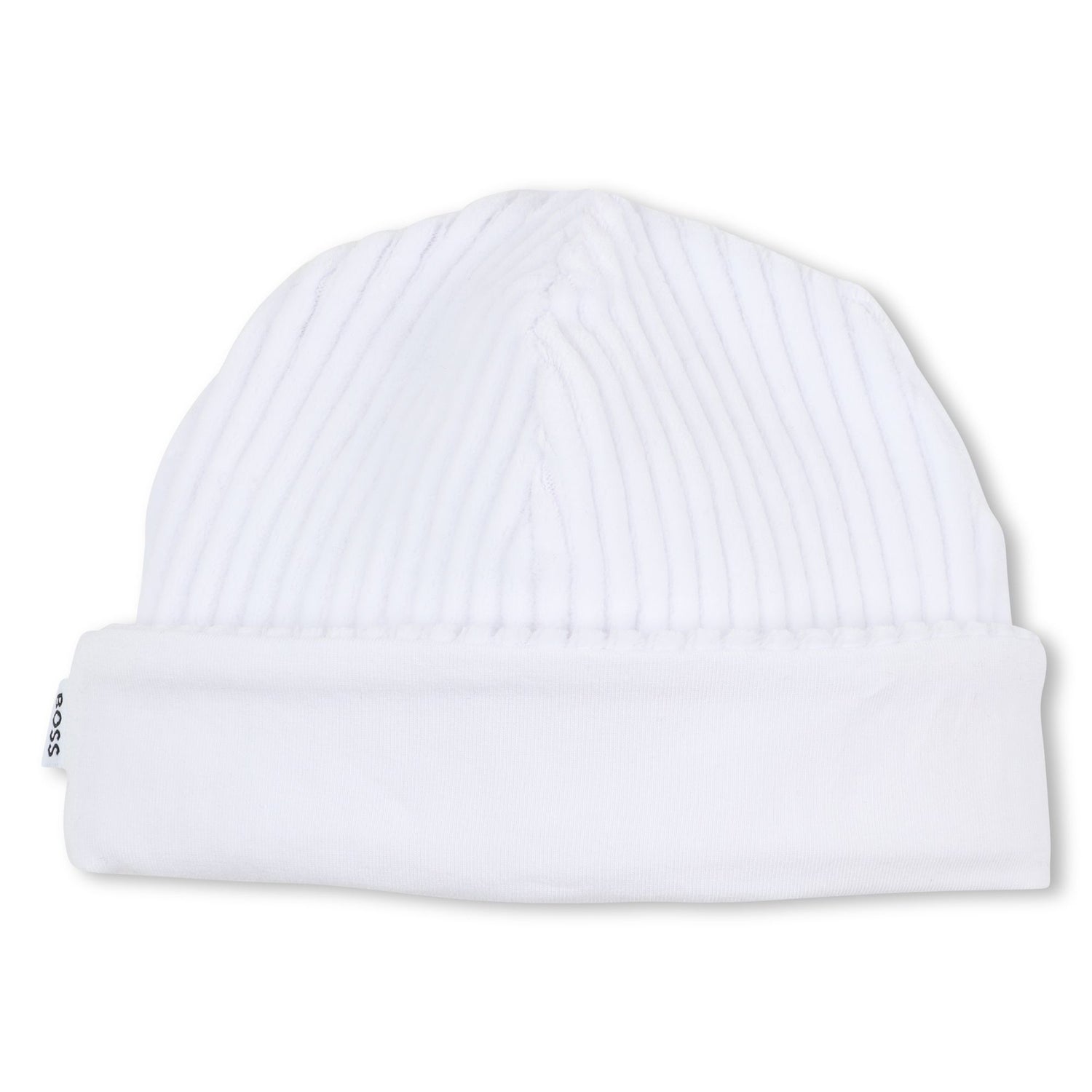 Corduroy Pyjamas and Hat Set with Logo Details