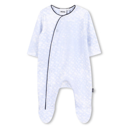 Baby Gift Set with Sleepsuit, Hats and Bib, Light Blue