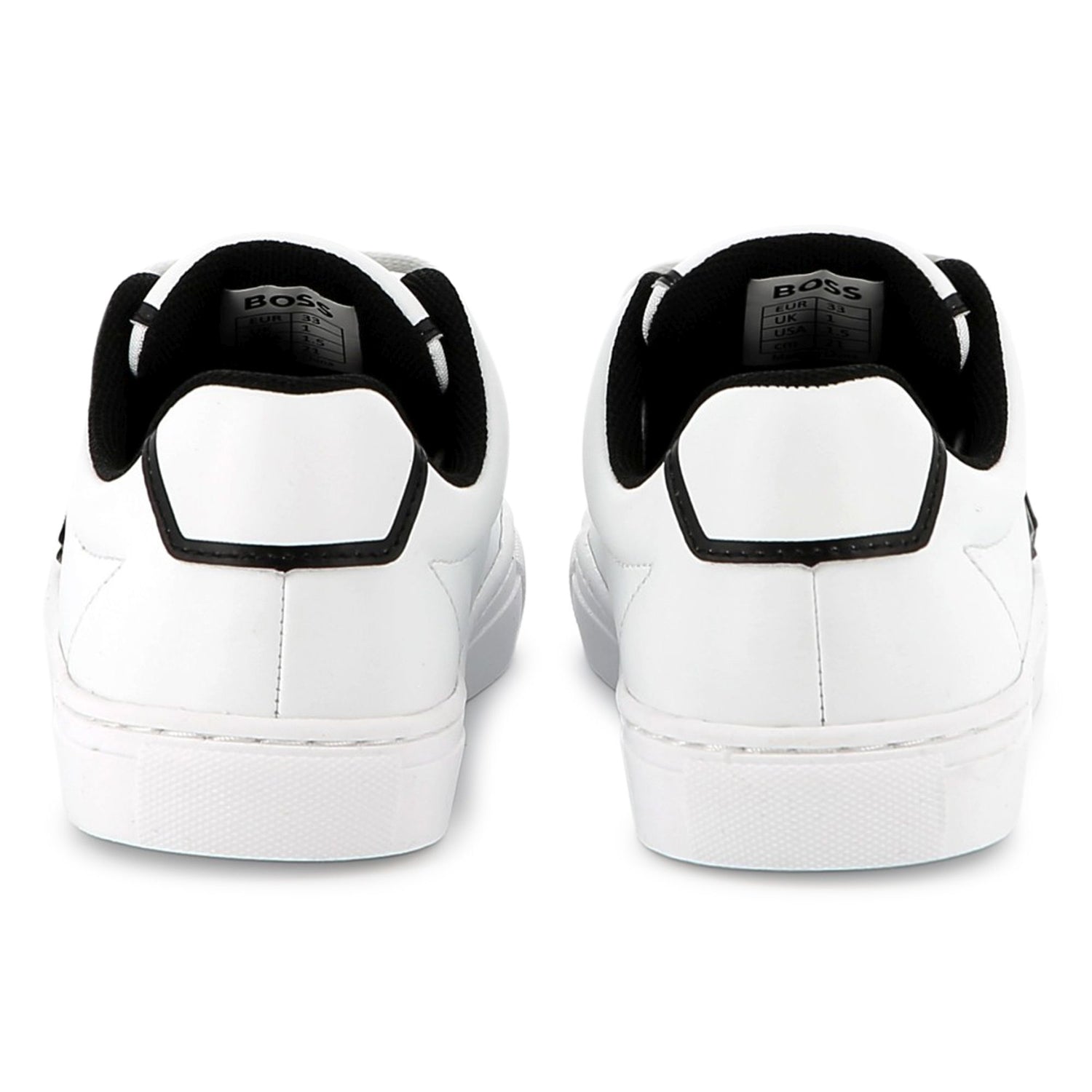 Cow Leather Trainers with Branded Details and TPR Outsole