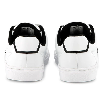 Cow Leather Trainers with Branded Details and TPR Outsole