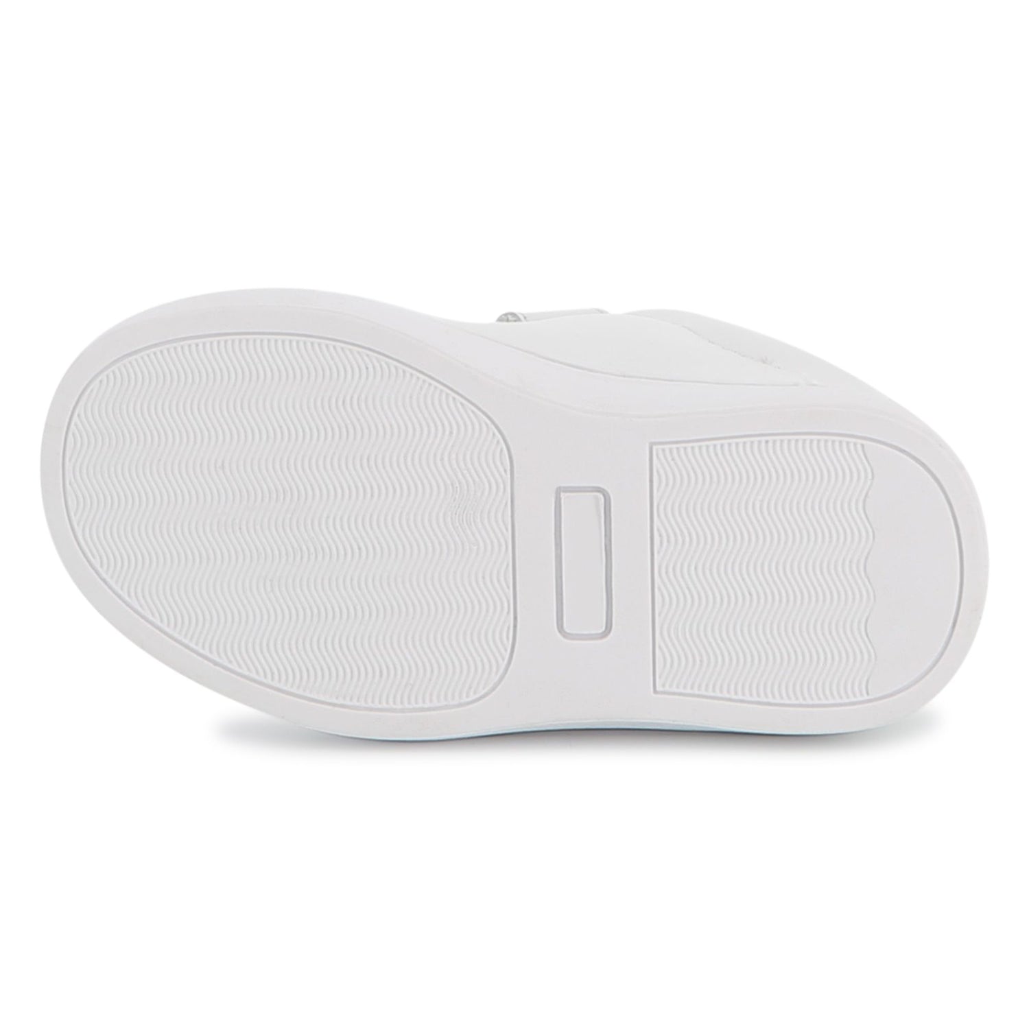 Cow Leather Trainers with Elastic Laces and Hook-and-Loop Strap