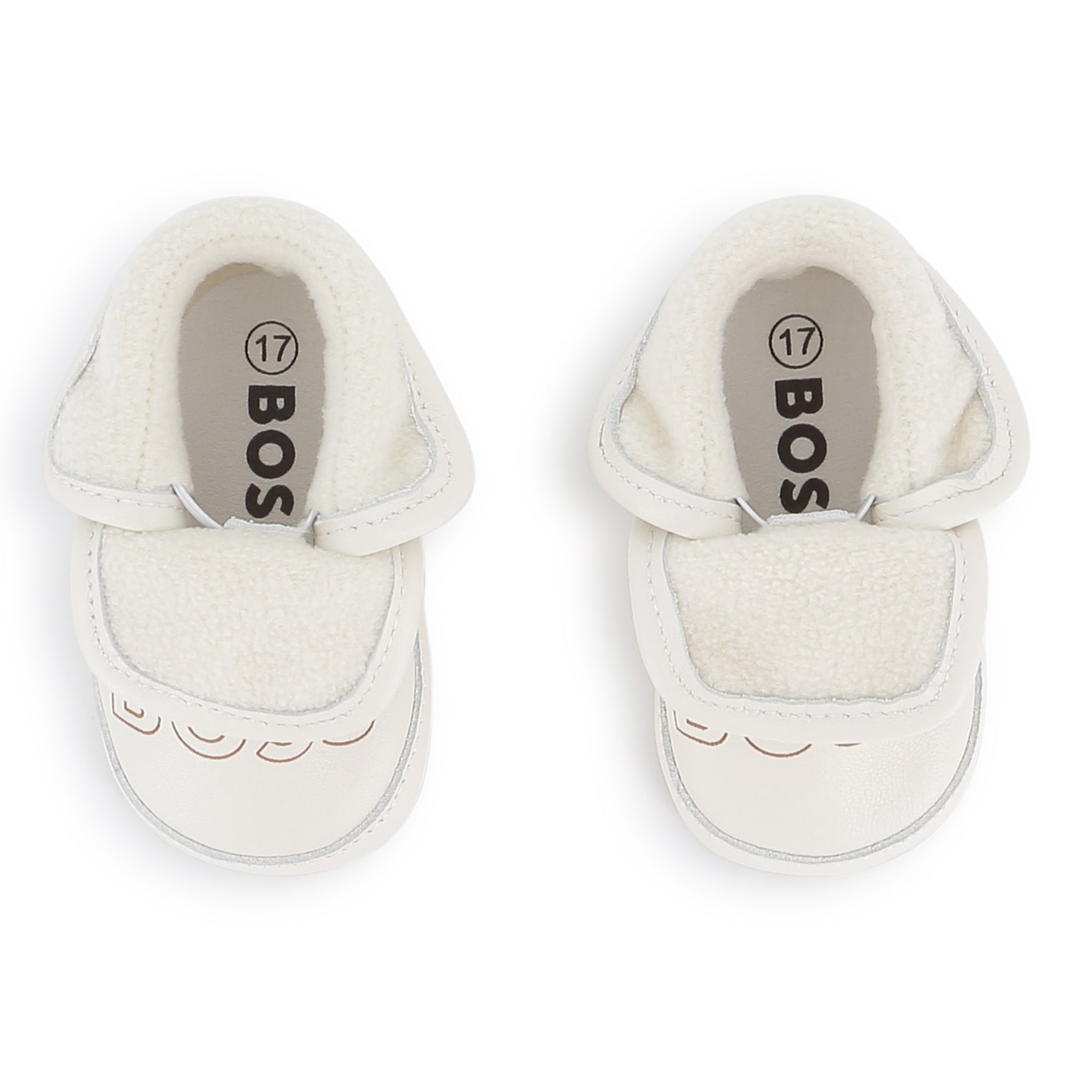 Sheep Leather Slippers with Elastic Fastener and Faux Shearling Lining