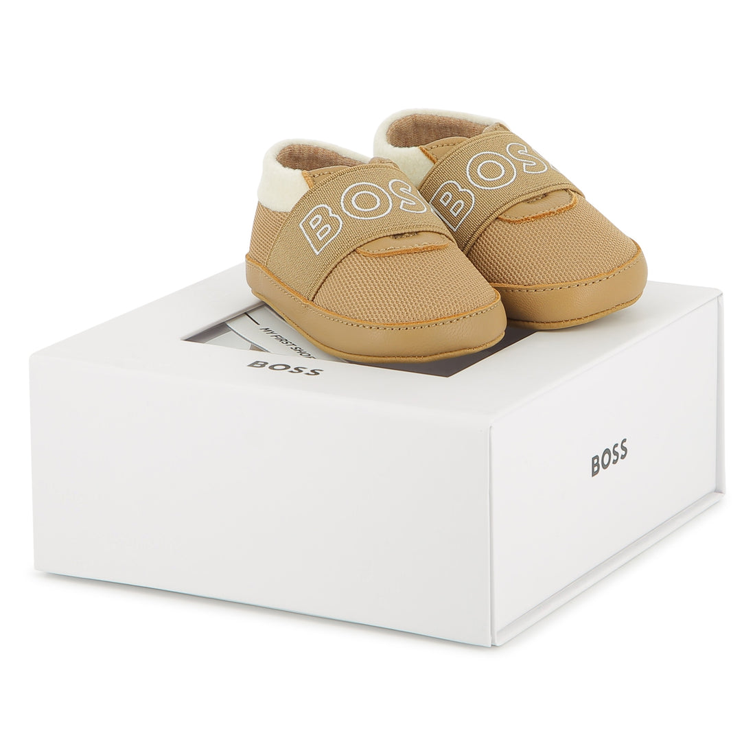 Sheep Leather and Fleece Slippers with Elastic Closure
