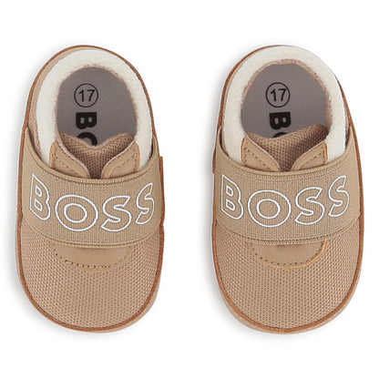 Sheep Leather and Fleece Slippers with Elastic Closure