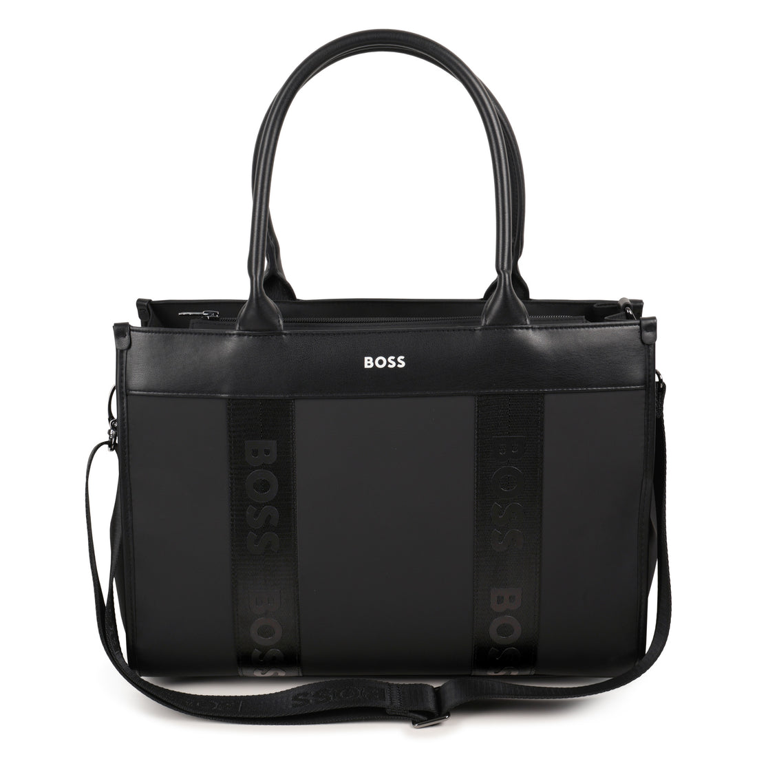 Coated Fabric Changing Bag with Accessories and Logo Details