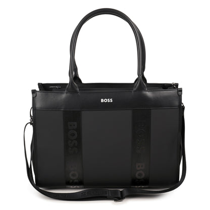 Coated Fabric Changing Bag with Accessories and Logo Details
