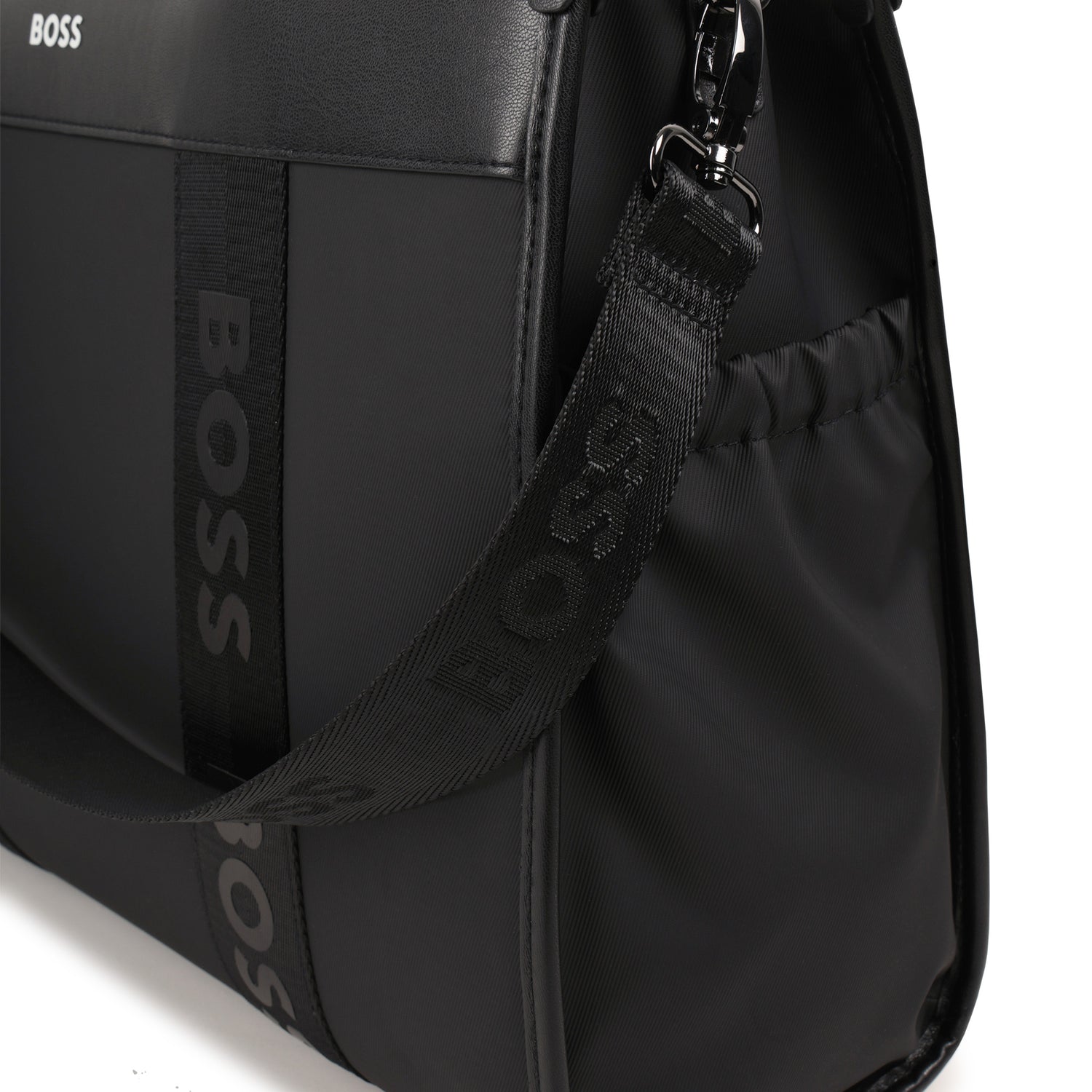 Coated Fabric Changing Bag with Accessories and Logo Details