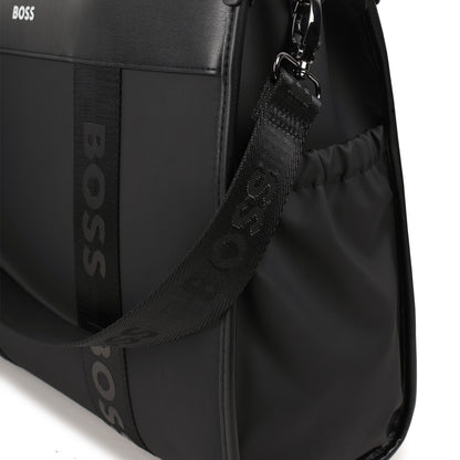 Coated Fabric Changing Bag with Accessories and Logo Details