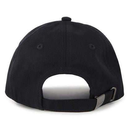 Twill Cap with Branded Embroidery and Adjustable Metal Buckle