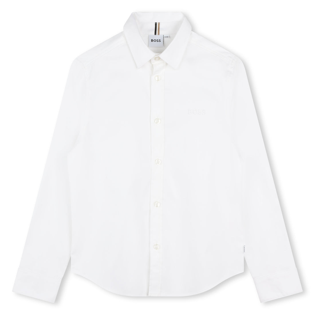 Cotton Oxford Long Sleeve Shirt with Embroidered Logo