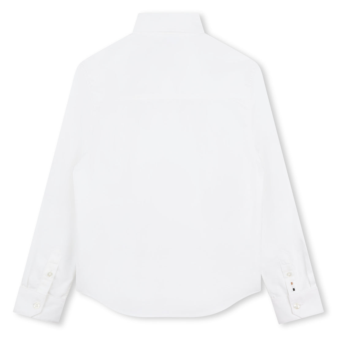 Cotton Oxford Long Sleeve Shirt with Embroidered Logo