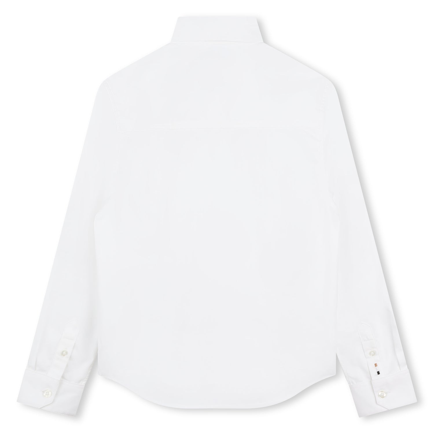 Cotton Oxford Long Sleeve Shirt with Embroidered Logo