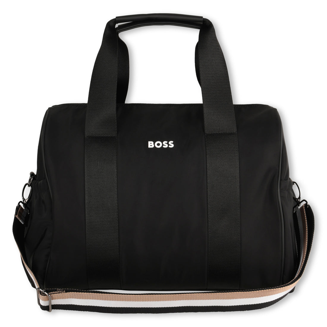 Coated Fabric Changing Bag with Tricolour Strap and Accessories