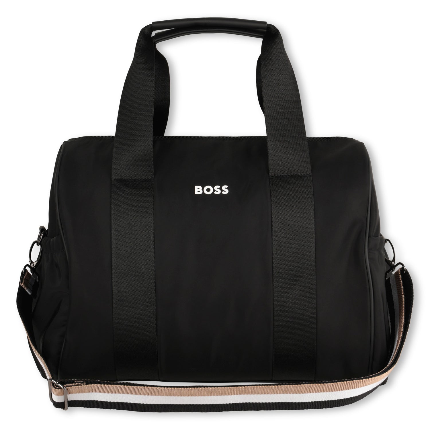 Coated Fabric Changing Bag with Tricolour Strap and Accessories