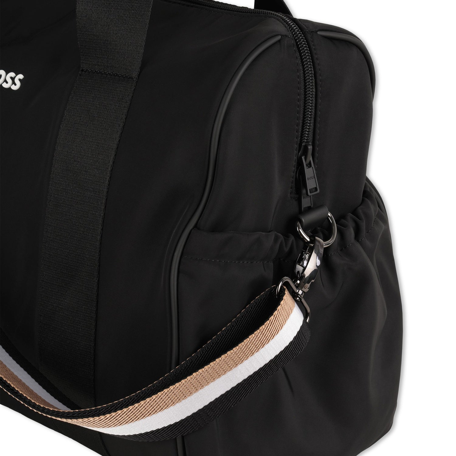 Coated Fabric Changing Bag with Tricolour Strap and Accessories