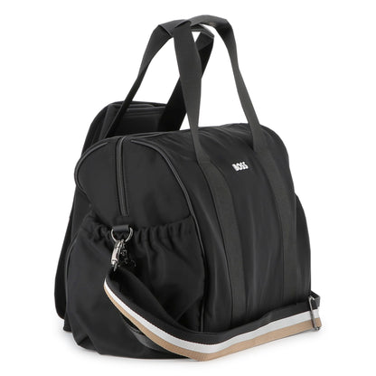 Coated Fabric Changing Bag with Tricolour Strap and Accessories
