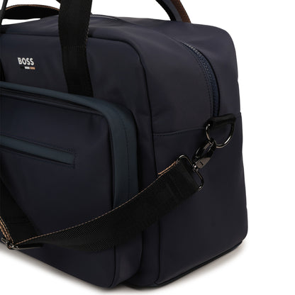 Navy Blue Nylon Changing Bag with Changing Mat and Accessories