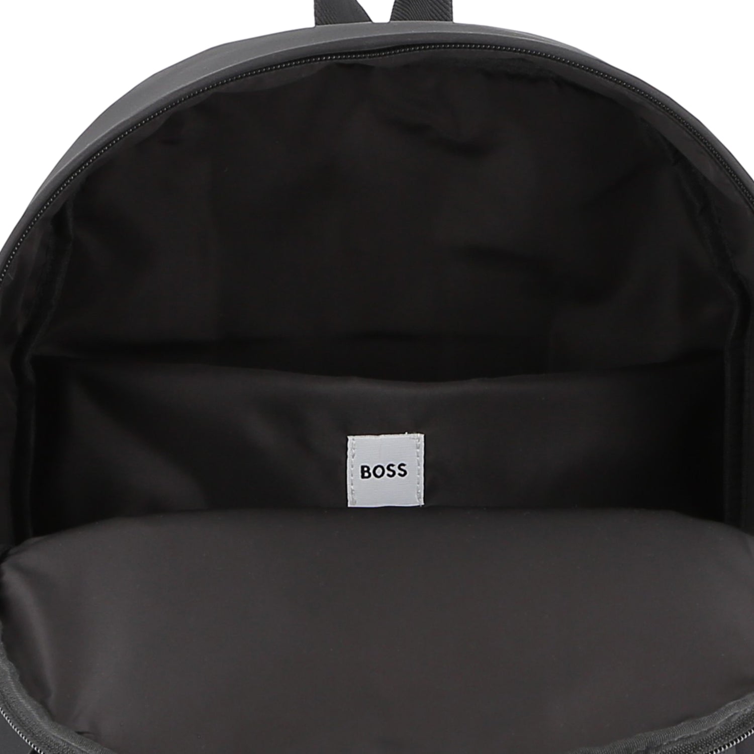 Canvas Backpack with Branded Textured Print and Side Pockets
