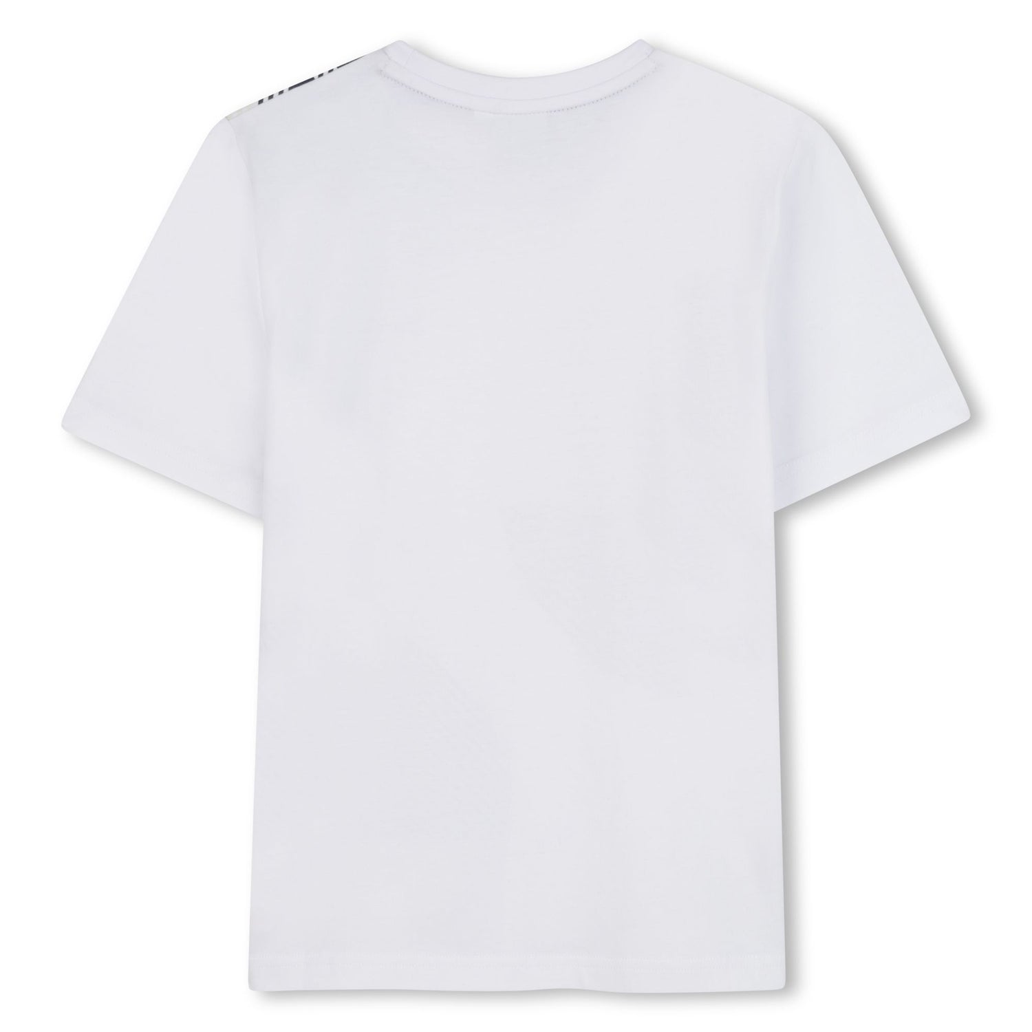 Cotton Jersey Short Sleeve T-Shirt with All-Over Print and Logo