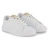 Boys Monogram Embossed Leather Sneakers in White Hugo Boss