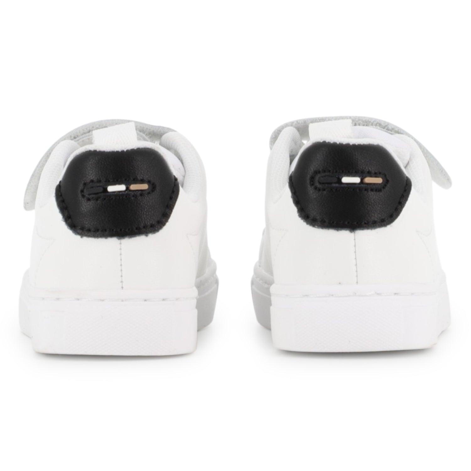 Leather Sneakers with Elastic Laces and Velcro Closure Hugo Boss