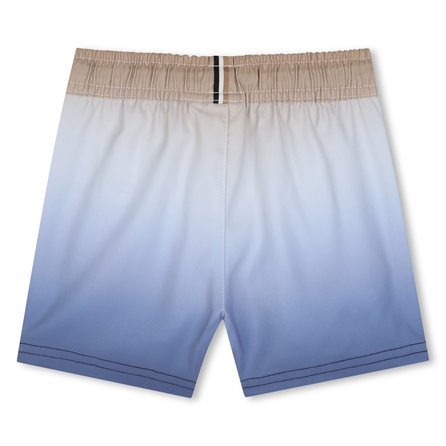 Boys Gradient Effect Swim Shorts in Blue and Beige Hugo Boss
