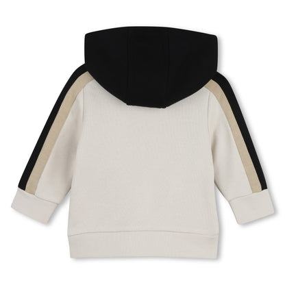 Baby Two Piece Hooded Tracksuit in Stone and Black Hugo Boss