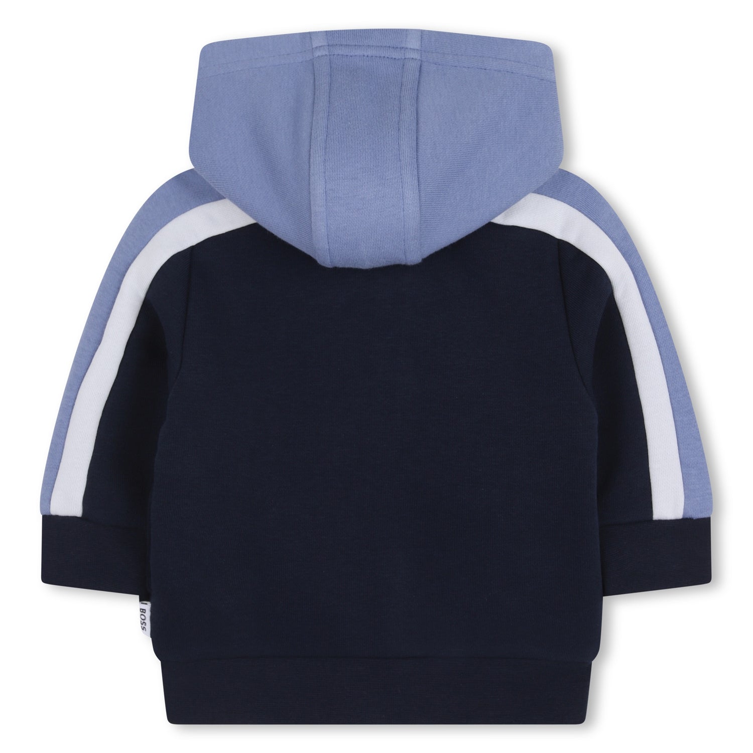 Baby Hooded Cardigan and Jogging Pants Set in Navy and Light Blue Hugo Boss